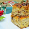 Pudin de panettone con pasas y naranja