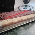 Tarta de melocotón con cobertura de chocolate[...]