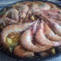 PAELLA CON LANGOSTINOS Y KIWIS CON FRUCTOSA