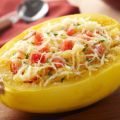 Calabaza espagueti rellena con queso