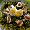 Brócoli con mahonesa y anchoas