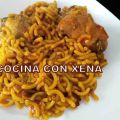 Fideuá con pollo en Cooker