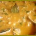 Verdinas con fondo de marisco