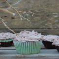Cupcakes de chocolate blanco y arándanos