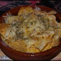 Nachos con Queso,Tomate y orégano