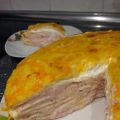 Tarta de jamón y queso