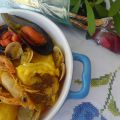 CAZUELA DE BACALAO CON GAMBAS