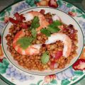 ENSALADA DE LENTEJAS Y LANGOSTINOS