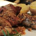 Conejo asado a la mostaza antigua o cocinar sin[...]
