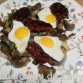 Alcachofas, ajetes y tomates con huevitos de[...]