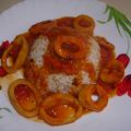 Potón en salsa con arroz aromático