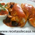 Solomillos de pavo con berenjenas