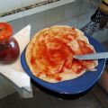 Tortitas con mermelada de fresa