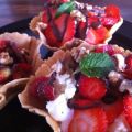 Tulipas de fresas y nata