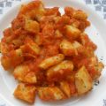 Jibia Frita con Tomate y Vino Blanco