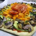 Pizza de verduras a la plancha