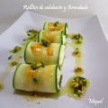 Rollitos de calabacín con Brandada