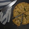 Quiche de puerros y queso de cabra con azafrán