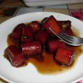 SALCHICHAS AL PEDRO XIMÉNEZ