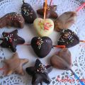 PIRULETAS DE FRUTAS CHOCOLATEADAS