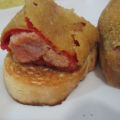 Solomillo con foie y piquillos