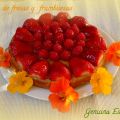 Tarta de fresas y frambuesas