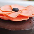 Dark chocolate truffle cake