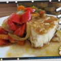 Bonito ligeramente escabechado con verduras
