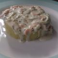 Timbal de patata y salmón ahumado