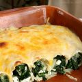Canelones de espinacas y queso feta