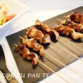 BROCHETAS DE POLLO CON SALSA DE SOJA