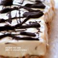 Tarta de cuajada chocolate blanco y negro