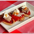 Tosta de piquillos y ventresca de atún