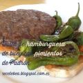Tosta de hamburguesa de buey con pimientos de[...]