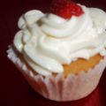 Cupcake con ganache de chocolate blanco