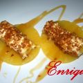 ROLLITOS DE QUESO Y PIÑA CON ALMENDRAS