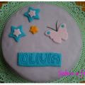 Tarta de cumpleaños multicolor