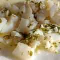 Sepia a la plancha aliñada en crudo