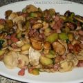 SALTEADO DE CHAMPIÑONES Y CALABACÍN CON JAMÓN