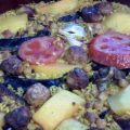 Arroz al horno con calabaza y pelotas