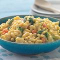 Macarrones con queso y vegetales todo-en-uno