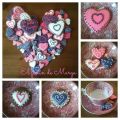 Galletas de corazones decoradas con glasa