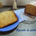Bizcocho de plátano en panificadora