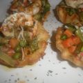CESTITAS DE VERDURAS CON LANGOSTINOS Y SURIMI