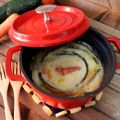 VERDURAS CON NATA Y QUESO EN COCOTTE