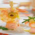 PINCHO DE GAMBAS,  ATUN Y ACEITUNAS
