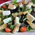 Ensalada  de queso y alcachofas picantita