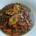 Lentejas con zanahoria y tocino