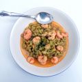 Habas verdinas con gambas