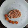 Rollo de ternera picada relleno